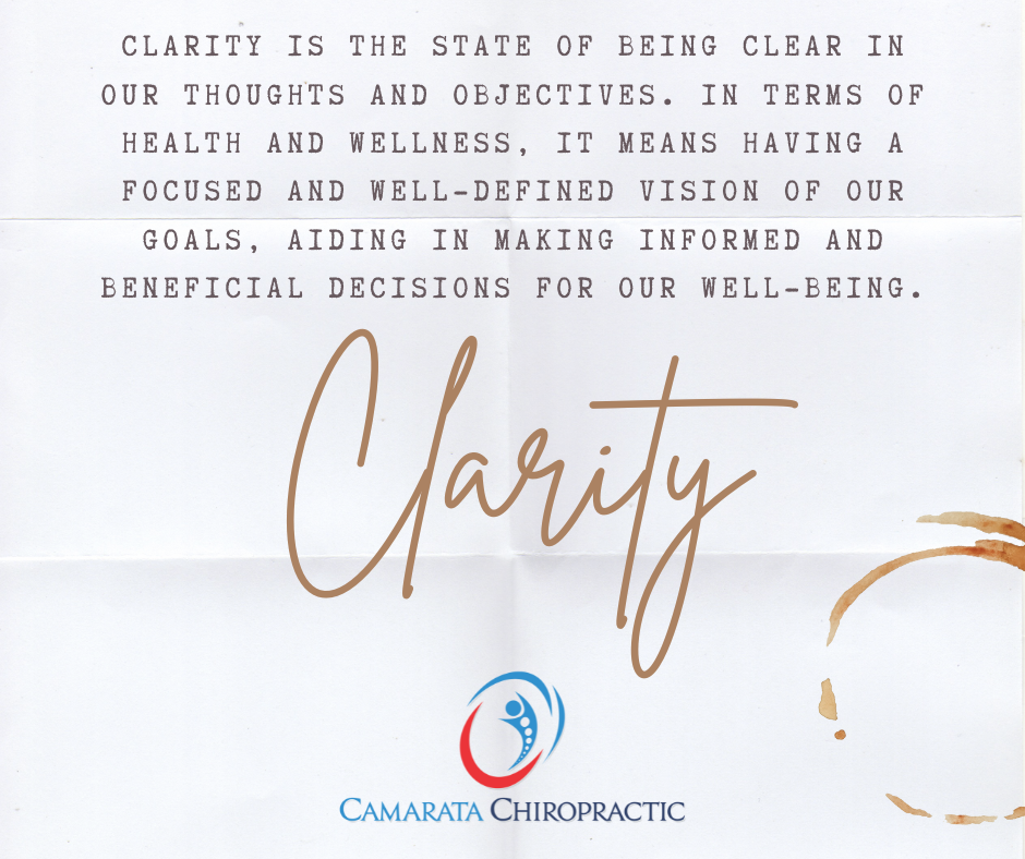 Embracing Clarity: Your Word of the Week at Camarata Chiropractic