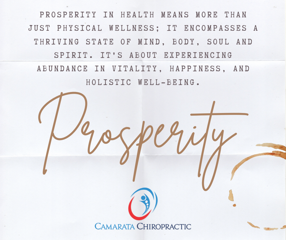 Embracing Prosperity: Our Word of the Week at Camarata Chiropractic